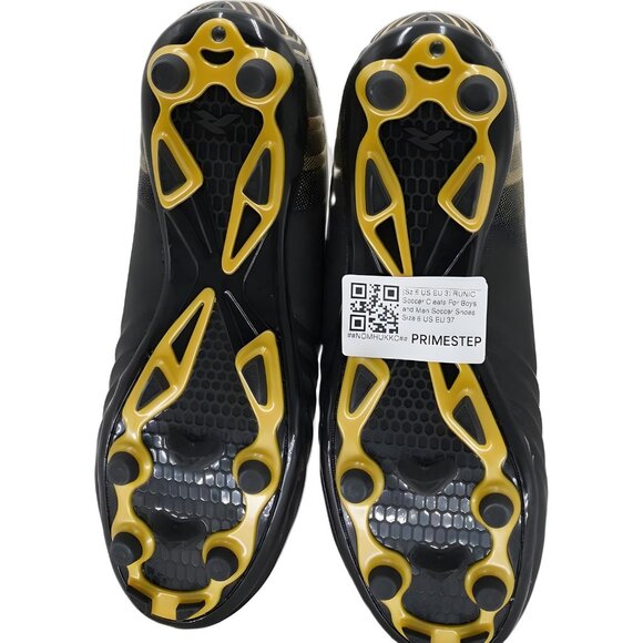 RUNIC Soccer Cleats Men Boys Firm Ground Football Boots Black US 6 EU 37 - Picture 6 of 6